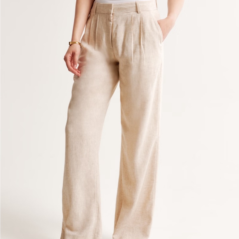 Abercrombie & Fitch Sloane Low Rise Linen Pant